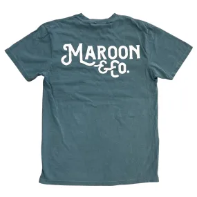 Maroon & Co Pocket Tee – Ice Blue